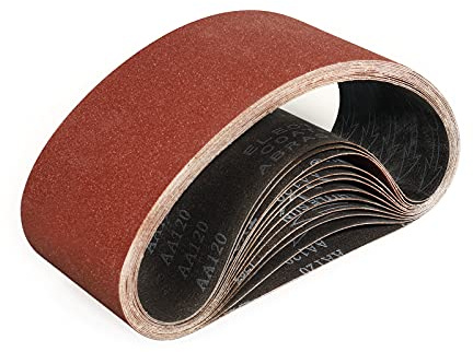 Sruhrak 100 x 610 mm slipband – 12 st. bandslipmaskiner 120 korn för slipning, filer, skärpning och rostning