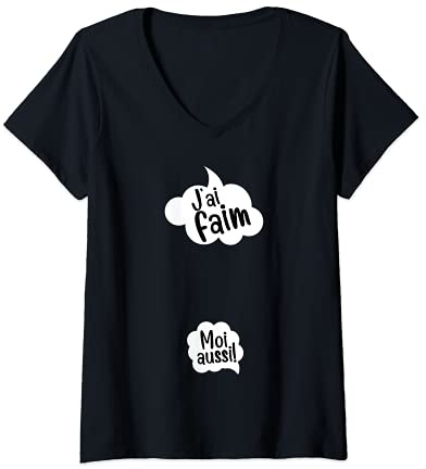 Femme Humour Enceinte - Future Maman - Grossesse T-Shirt avec Col en V