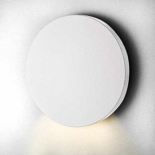 lambado® LED Treppenbeleuchtung Weiss rund 1,5W | 230V Unterputz Treppenlicht Treppenbeleuchtung Innen | Wandeinbauleuchte Beleuchtung für Treppen | Treppenstufenbeleuchtung Down