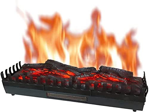 CHEMIN'ARTE Camino elettrico con Effetto Fiamma 3XL - Legno Sintetico - 110 x 23 x 24 cm - Fuoco Elettrico - Riscalmento 2000W