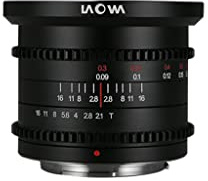 wotsun Venus Laowa 6mm T2.1 Zero-D MFT Cine Ultra-Weitwinkelobjektiv mit Zero Distortion für M4/3 Mount-Kamera, Schwarz