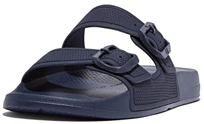 Fitflop Women's Iqushion Iridescent Two-bar Buckle SlidesSlide Sandal