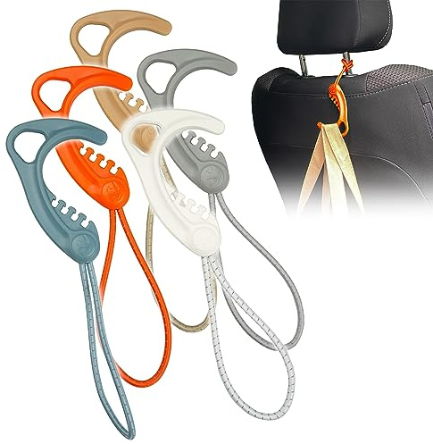 8TIMBER Gear Hook Multicolor 5-Pack — Lightweight + Versatile Hanger for Backpacks, Cars, Strollers, Purses, and Closet Storage Accessory