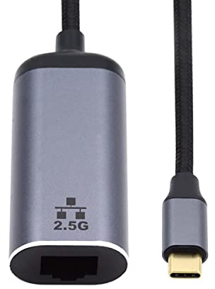 CY - Adaptador USB C a Ethernet de 2.5 Gbps, USB 3.1 tipo C a RJ45 2500 Mbps GBE Gigabit Ethernet adaptador de cable LAN para laptop