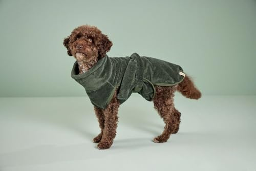 Wolters Easy Clean Hunde-Bademantel, Größe:M, Farbe:Olive
