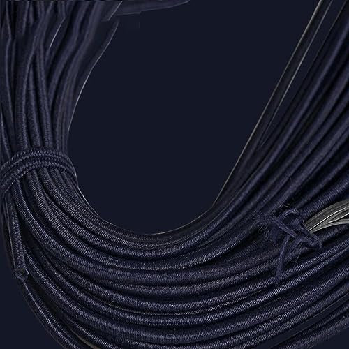 25 Metros 2 mm Banda de Goma Elástica Redonda Cuerda de Choque Cuerda Bungee Línea de Cuerda para Prendas de Vestir Bolsa de Cordones Accesorios de Costura-Azul Marino,2mm,25 Metros