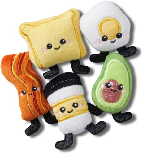 Crocs Unisex Fuzz Foods 5 Pack Schuhanhänger, Multicolor