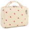 Kulturbeutel Damen Kosmetiktasche Waschtasche Größe Kulturtasche Organizer für Herren und Frauen Make-up Taschen Geschenke (Cord Erdbeere)