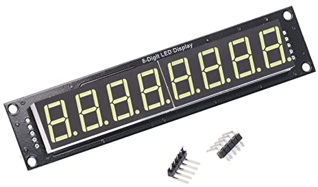 8-stellige Röhre 7-Segment-LED, LED-Segmentanzeige 8-stelliges Röhrenanzeigemodul 74HC595 Treiber Optoelektronische Leiterplatte 3-poliges Digitales I/O-Modul Weiß 0,56 Zoll 5 V
