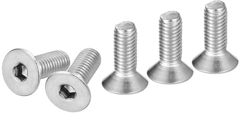 DTGN 50 Stück M5-0.8 x 14mm Sechskantschrauben mit Zylindersenkung | Sechskantschrauben mit Flachkopf, Senkkopfschrauben, 304 Edelstahl, Vollgewinde