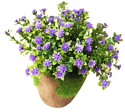 Zerodeko Bürodekoration Blätterdekor Pflanzen künstliche Blumen Blumentopf echt aussehende Blumentöpfe im Freien Wohnkultur Anlage Pflanze dekorativ Haushalt schmücken Zellstoff