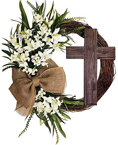 Ostern Kranz Hase Hintern Anhänger für Tür Wand Osterkranz Tür hängende Dekoration Blumenstrauß Girlande für Haustür Dekor Simulation Pflanze Link Tag Bunter Ostereier Kranz in (Blue, One Size)