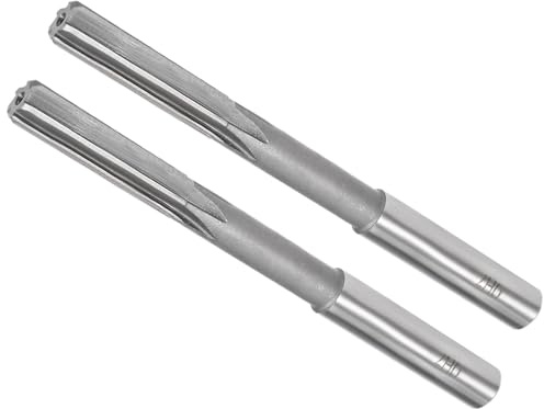 CoCud Chucking Reamer, 10mm Cutting Diameter H7, High Speed Steel Round Shank Reaming Drill Bit - (Applications: for Aluminum Iron Copper Plastic Wood), 2-Pieces