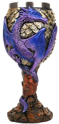 Gobelet en forme de dragon | Gobelet médiéval en acier inoxydable | Calice polyvalent et sûr | Verre créatif en relief en forme de dragon | Calice à vin créatif pour rassemblement et décoration de