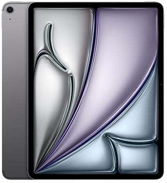 Apple 13 iPad Air (M2): Liquid Retina Display, 1 TB, 12 MP Querformat Frontkamera/12 MP Rückkamera, WLAN 6E und 5G Mobilfunk mit eSIM, Touch ID, Batterie für den ganzen Tag – Space Grau