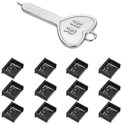 sourcing map 12 Port Blocker Locking USB Port/Dust PC Blocker with Coded Key,Black