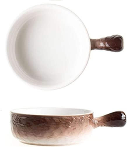 Kitchen Bowl Set Multipurpose Bowls,Dessert Bowls, French Onion Soup Bowls With Handle Ceramic Bowls Set, Stackable 21 Oz Salad Bowls Oven Safe Baking Bowls For Pasta, Cereal, Stews, Baked Beans