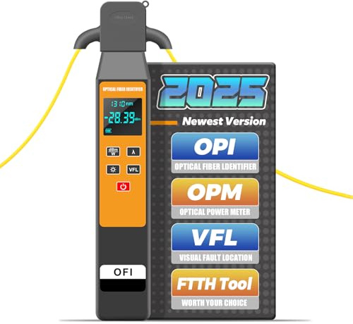 Live Optical Fiber Identifier with Wave Respond 800-1700nm Built in 10KM VFL and Optical Power Meter OPM Functions FTTH Tool