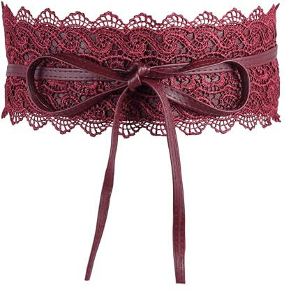 Manfnee Frauen Kunstleder Wrap Gürtel Mode wickeln Cinch Gürtel Breite Taille Gürtel für Kleid