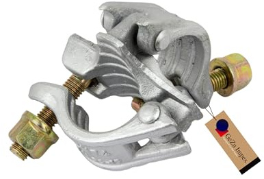 GeZu Impex Accoppiatore ad Angolo Retto 48 x 48 mm Zincato Elettrostaticamente Set di 4 Pinze per Ponteggi Raccordi per Tubo da Cantiere