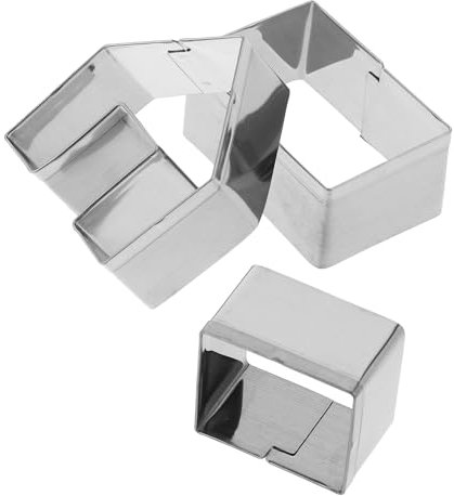FONDOTIN 3stücke Teiliges Edelstahl Keksausstecher Set Weihnachtshaus Mini Plätzchen Formen Diy Lebkuchenhaus Ausstechformen Für Kuchen Fondant Schokolade Backen Kitchen Zubehör