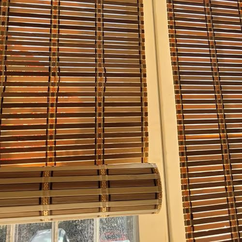 Tapparelle Bambù per Finestre,Tenda a Rullo Avvolgibile Traspirante Oscurante Privacy Tende Esterna romana, Ideale per Soggiorno, Camera da Letto e Ufficio