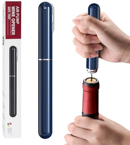 FBBULES Tire Bouchon Pompe à Air 2-en-1 avec Coupe-Capsule, Ouvre Bouteille à Pression d'air pour Bouteilles pour Maison, Restaurant, Fête, Cadeaux pour les Amateurs de Vin