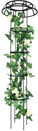 Gartenspalier - Gartenkletterhilfe für Pflanzen - Gartenspalier für Kletterpflanzen | Pilz-Rundspalier | Stützrahmen Weinreben, Bohnen, Gurken, Zucchini, Trauben, Rosen, Clematis