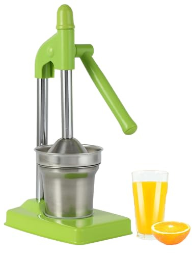 Saftpresse manuell, XL Orangenpresse, professionelle Fruchtpresse, Ergonomischer Zitronenpresse, Limettenpresse, Zitruspresse, Zitronen Handpresse, Zitronensaftpresse, für Orangen, Zitronen (Grün)