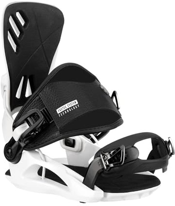 XUCZHAI Fijaciones for Snowboard Clips metálicos de Fibra Carbono híbridos Marco Nailon Reforzado con Vidrio Alta Resistencia(White,S(36-38))