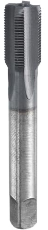 QUARKZMAN Metrisk gängborr m14 x 1, Cobalt HSS-gängskärare (höger), skaftdiameter 11,1 mm, TiCN-beläggning, platt huvudgängborr med rakt spår