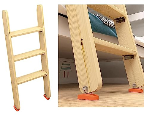 Scala in Legno per Letto a Castello per la soffitta di Camper, Scala Universale per Letto a Castello con Piedini in Gomma Antiscivolo, Scala da Arrampicata LAT