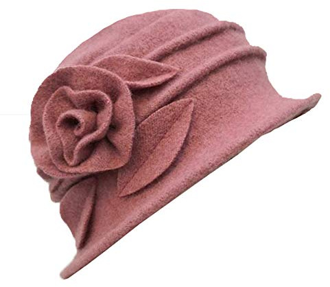 Avilego Damen Wollmütze mit Blumenmotiv