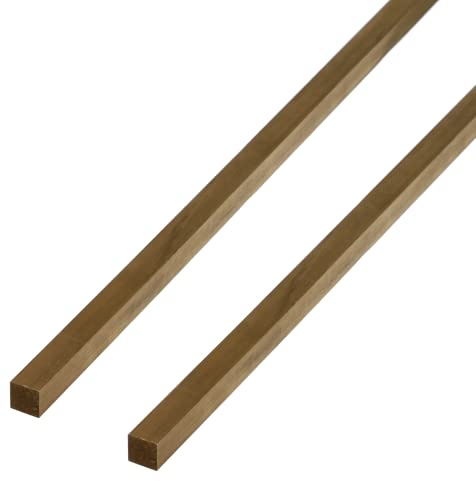 Alberts 497576 Vierkantstange | Messing | 1000 x 6 x 6 mm | 2er Set