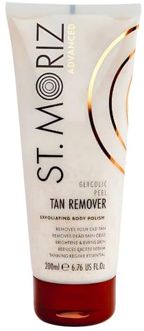 St Moriz Advanced Tan Remover & Peeling Scrub: Schnelle Entfernung von verblasster Bräune mit Glykolsäure und Salicylsäure, vegan und tierversuchsfrei, 200 ml