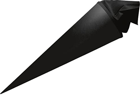 PAINT IT EASY NEU Schultüte/Zuckertüte rund geklebt mit Filzmanschette, 70cm, schwarz
