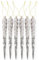 AKH® 13CM / 5 Christmas Hanging Icicles | Icicle Ornaments Bubbles | Pack of 6 | Glitter Baubles (Silver)