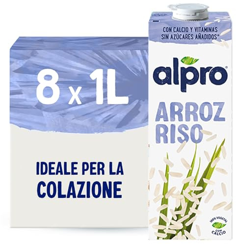 Alpro Bebida Vegetal de Arroz - Pack de 8 x 1L