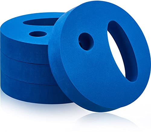 Deekin Vattenträningsskivor vattenvikter för pool träningsset EVA skum vatten aerobisk utrustning handhållen simskiva för pool vatten aerobics fitness, 18 cm i diameter (blå, 2 st)