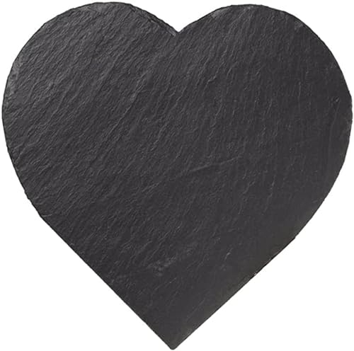 Dudoplatz Piatto da portata in ardesia, a forma di cuore (25 x 25 cm)