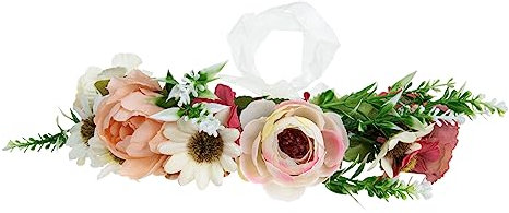 HAPINARY Blumenkranz Stirnband Hochzeit Braut Blumen Haarschmuck Stoff Blumenkrone Blumen Stirnband Brautjungfer
