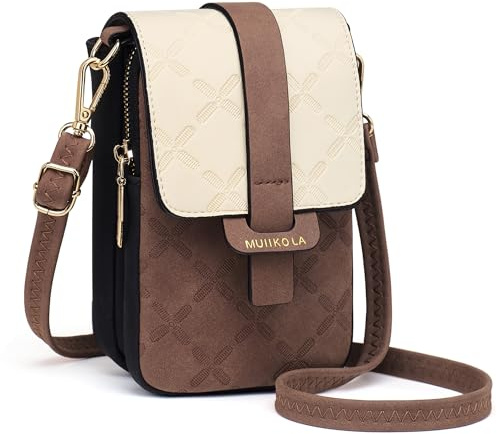 MUIIKOLA Small Phone Shoulder Bag，PU Leather Women's Cross body Bags Handbag with Card Slots, with Adjustable Wide Strap，Versatile Crossbody Bags for Women with Multiple Pockets