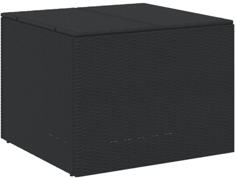 Willood Gartentruhe Schwarz 291L Poly Rattan