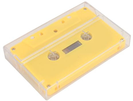 Casete en, Excelente Durabilidad, Fácil Almacenamiento, Casete Grabable Compacto para Grabar Música Sonora (Yellow)