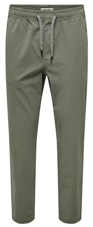 ONLY & SONS Onslinus Taper 0183 Pant Noos, Castor Gray, L