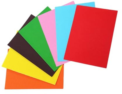 VILLCASE 20 Stück Farbiges Wellpapier A4 für Bastelarbeiten und Handwerksprojekte Bastelmaterial für Kinder und Kreative Selbstgemacht Projekte Zufällige Farbe