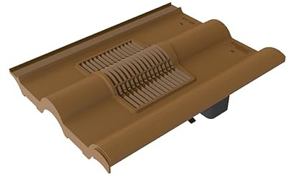 Timloc Double Roman Roof Tile Vent RTV-DR Roofing Slate Ventilation (Brown)