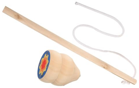 NAMOARLY Traditionelles Holz-drehscheiben-Spielzeug Mit Schnur Langlebiges Motorikförderndes Gyro Für Junge Mädchen Und Erwachsene Naturfarbener Gyroskop-drehscheibe Aus Sicherem Holzmateri