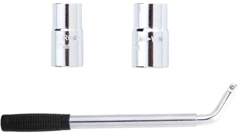 EnxJire Monoblock Tap Spanner Set Extendable Wheel Brace Wrench Telescopic with Socket Tyre Nut 17mm 19mm 21mm 23mm for Car Repairs Tools