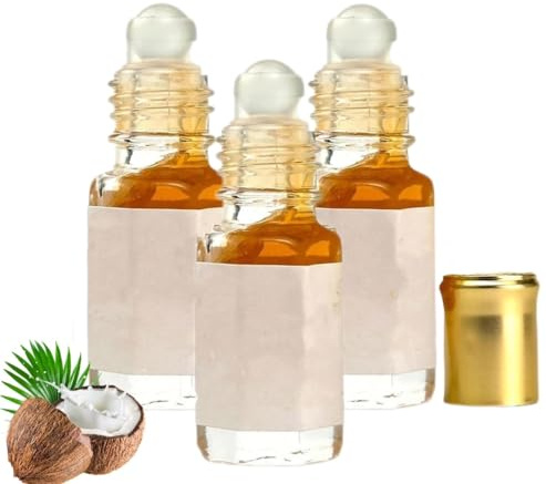 Olio profumato fruttato roll-on, floreale fruttato a lunga durata per donna, formato da viaggio, profumo roll-on per donna e uomo (3 pezzi)